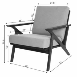 Mid Century Modern Armchair Solid Hardwood Upholstered Accent Chair -Baxton Studio Sales Shop GUEST 8306b29f b96f 483f a1b8 ffd2780a10bd