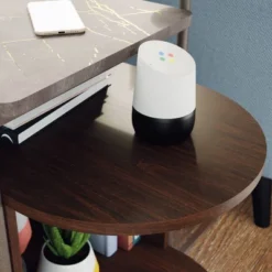 Radial Faux Stone Top Side Table Umber Wood - Sauder -Baxton Studio Sales Shop GUEST 842c1333 8bee 45e6 acec b74d901efa09