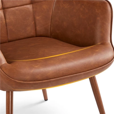 Yaheetech Leather Wingback Accent Chair Armchair For Living Room 8 Yaheetech Leather Wingback Accent Chair Armchair For Living Room - Image 8
