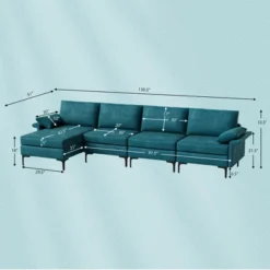 Costway Modern Modular L-shaped Sectional Sofa W/ Reversible Chaise & 4 USB Ports -Baxton Studio Sales Shop GUEST 89a6e5fb a6c9 4171 ab2f 85f40bbbd121