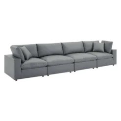 Commix Down Filled Overstuffed Vegan Leather 4 Seater Sofa - Modway