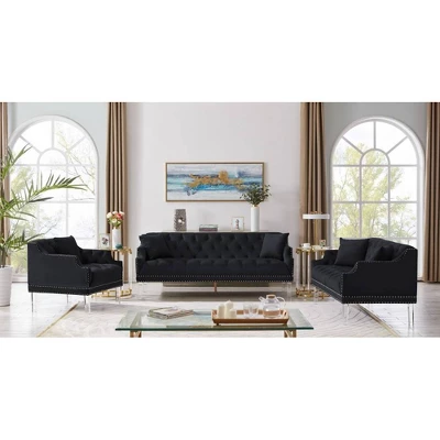 Eva Love Seat Black - Chic Home Design 5 Eva Love Seat Black - Chic Home Design - Image 5