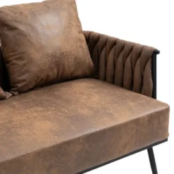 Modern Accent Metal Frame Tufted Sofa With Arms - ModernLuxe -Baxton Studio Sales Shop GUEST 8e51255e 009f 4882 901d 69f7536d279c