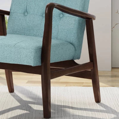 Marcola Mid Century Modern Upholstered Wood Framed Club Chair - Christopher Knight Home 2 Marcola Mid Century Modern Upholstered Wood Framed Club Chair - Christopher Knight Home - Image 2