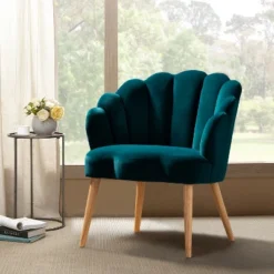 Maël Velvet Arm Chair Comfortable Living Room Accent Chair | Karat Home -Baxton Studio Sales Shop GUEST 90fcdace a657 4575 9ab3 c944f0139409