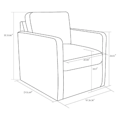 Pinetops Swivel Base Accent Chair - Threshold™ 6 Pinetops Swivel Base Accent Chair - Threshold™ - Image 6