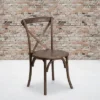 Emma And Oliver Stackable Wood Cross Back Dining Chair