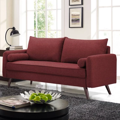 Christine Sofa Burgundy - Lifestyle Solutions 1 Christine Sofa Burgundy - Lifestyle Solutions