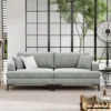80.7" Modern Upholstered Loveseat Sofa With Metal Legs And 2 Pillows-ModernLuxe