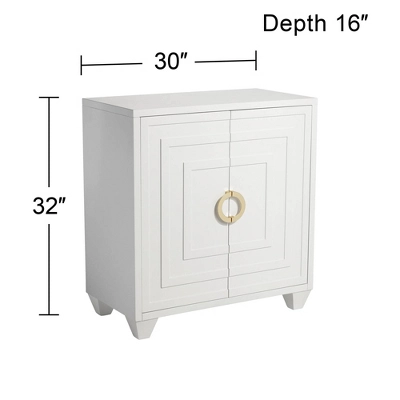 55 Downing Street Bertolli 30" Wide White 2-Door Modern Luxe Accent Cabinet 5 55 Downing Street Bertolli 30" Wide White 2-Door Modern Luxe Accent Cabinet - Image 5