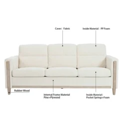 Modern Fabric/PU Upholstered 3 Seater/1 Seater Sofa Couch-ModernLuxe