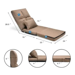 Costway Fold Down Chair Flip Out Lounger Convertible Sleeper Couch Futon Bed W/ Pillow 11 Costway Fold Down Chair Flip Out Lounger Convertible Sleeper Couch Futon Bed W/ Pillow -Baxton Studio Sales Shop GUEST 9c7eee78 d6db 4bfb b806 774e05b76879