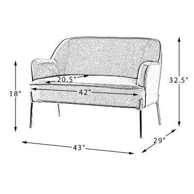 Aida Loveseat Sofa | Karat Home 9 Aida Loveseat Sofa | Karat Home - Image 9