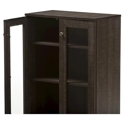 Mason Modern And Contemporary Multipurpose Storage Cabinet Sideboard - Dark Brown - Baxton Studio 4 Mason Modern And Contemporary Multipurpose Storage Cabinet Sideboard - Dark Brown - Baxton Studio - Image 4