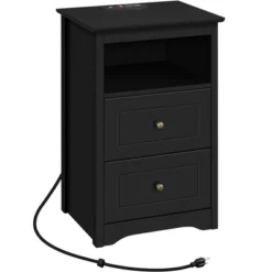 Yaheetech 2 Drawer Bedside Table Sofa Side Table With Charging Station 14 Yaheetech 2 Drawer Bedside Table Sofa Side Table With Charging Station -Baxton Studio Sales Shop GUEST a598bbf2 9c9f 4d35 bd2e dbdbc8838570