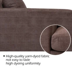 Costway Modern Fabric Couch Sofa Love Seat Upholstered Bed Lounge Sleeper 2-Seater Brown -Baxton Studio Sales Shop GUEST a6466ae5 3018 42ff b8cc e80c7a9f72bb