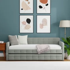 Glenwillow Home Twin Daybed With Roll-Out Trundle Bed -Baxton Studio Sales Shop GUEST a99e6411 7cac 4d11 a9ef 801de1cc7f4b