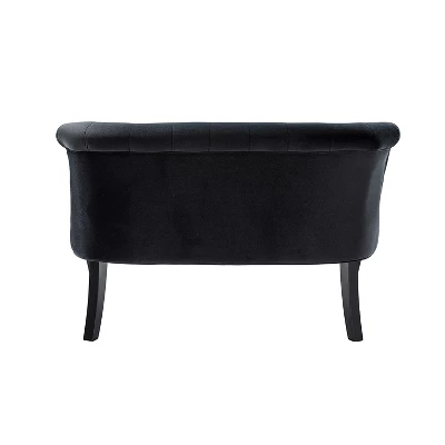 Jane 47" Velvet Button-tufted And Wing Back Loveseat Solid Wood And Cabriole Legs For Living Room And Bedroom | ARTFUL LIVING DESIGN 4 Jane 47" Velvet Button-tufted And Wing Back Loveseat Solid Wood And Cabriole Legs For Living Room And Bedroom | ARTFUL LIVING DESIGN - Image 4