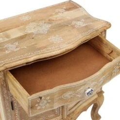 Culloden Handcrafted Boho Mango Wood Cabinet Natural/White - Christopher Knight Home -Baxton Studio Sales Shop GUEST aafd8375 147c 492e 8b93 8041f7c8eb7f