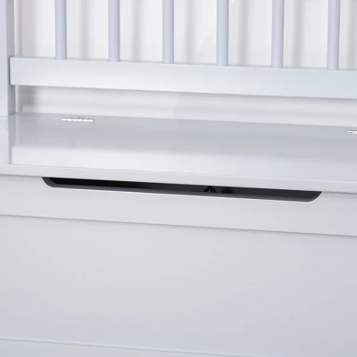 Qaba 2-in-1 Kids Wooden Toy Organizer Chest Storage Box With Seat Bench Cabinet Chunk Cube With Safety Pneumatic Rod 5 Qaba 2-in-1 Kids Wooden Toy Organizer Chest Storage Box With Seat Bench Cabinet Chunk Cube With Safety Pneumatic Rod - Image 5