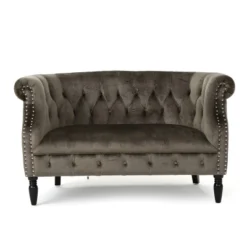 Milani Scroll Arm Loveseat - Christopher Knight Home -Baxton Studio Sales Shop GUEST ab9c5ec1 c3da 4416 b5cd 54f9e30d3fc1
