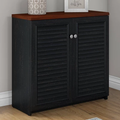 Fairview Small Storage Cabinet With Doors - Bush Furniture 1 Fairview Small Storage Cabinet With Doors - Bush Furniture