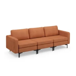 Costway Modern Modular 3-Seat Sofa Couch W/ Side Storage Pocket & Metal Leg GreenGrey 23 Costway Modern Modular 3-Seat Sofa Couch W/ Side Storage Pocket & Metal Leg GreenGrey -Baxton Studio Sales Shop GUEST ad1952a6 e5d8 4cc5 b3b4 17be181b376d