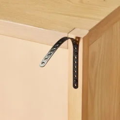 Grooved Wood With Glass 2-Door Cabinet - Natural - Hearth & Hand™ With Magnolia -Baxton Studio Sales Shop GUEST ad828782 66cb 4ad3 92bb c319b1b88f26