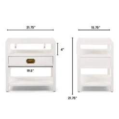 Lockwood Side Table White - Finch -Baxton Studio Sales Shop GUEST ae9291f2 ec5c 45b4 9caf 0ccb00ccbe7b