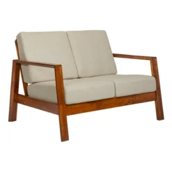 Carlyle Mid-Century Modern Loveseat Barley Tan - Handy Living -Baxton Studio Sales Shop GUEST b081a149 35b9 42d3 aef0 ac2443f3dcab