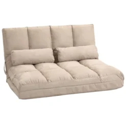 HOMCOM Convertible Floor Sofa Chair, Folding Upholstered Couch Bed, Adjustable Guest Chaise Lounge With Metal Frame And 2 Pillows 12 HOMCOM Convertible Floor Sofa Chair, Folding Upholstered Couch Bed, Adjustable Guest Chaise Lounge With Metal Frame And 2 Pillows -Baxton Studio Sales Shop GUEST b2532443 0c07 4673 a59a 721645bf4c5c