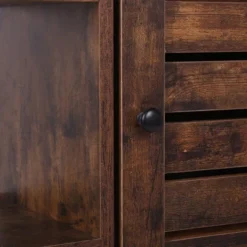 Wooden Storage Cabinet With Shutter Door And 3 Compartments Brown - Benzara -Baxton Studio Sales Shop GUEST b4487378 a54c 4bf8 808f baa1d4cbb68b