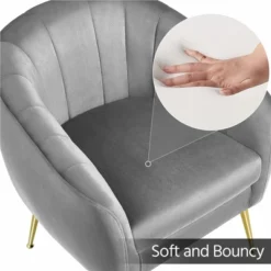 Yaheetech Velvet Accent Armchair Barrel Chair With Metal Legs For Living Room 13 Yaheetech Velvet Accent Armchair Barrel Chair With Metal Legs For Living Room -Baxton Studio Sales Shop GUEST b4aa58ed 911b 414d 8a36 069c1ffbbe95