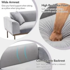 Modern Velvet Loveseat Sofa With Metal Legs And Two Pillows-ModernLuxe -Baxton Studio Sales Shop GUEST b677094e 3bc3 45ec 8ade 0fdfe5253088