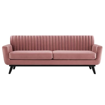 Engage Channel Tufted Performance Velvet Sofa - Modway 1 Engage Channel Tufted Performance Velvet Sofa - Modway