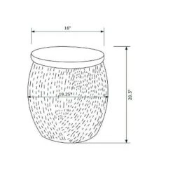 Beaton Drum Side Table With Storage - Powell Company -Baxton Studio Sales Shop GUEST b7db6e2e f336 4dfc 8c6a 78d714fc1d5e