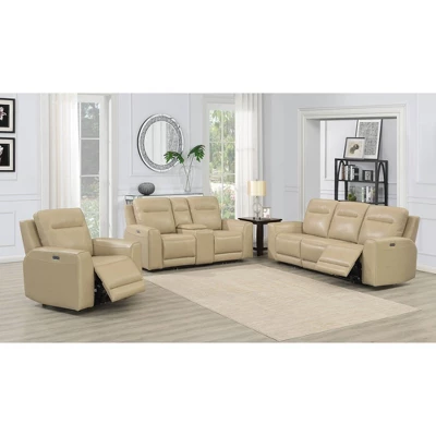 Doncella Power Recliner Console Loveseat Sand - Steve Silver Co. 4 Doncella Power Recliner Console Loveseat Sand - Steve Silver Co. - Image 4