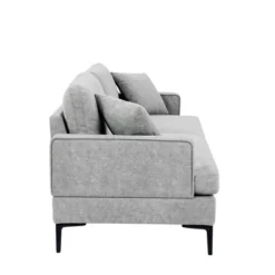 80.7" Modern Upholstered Loveseat Sofa With Metal Legs And 2 Pillows-ModernLuxe -Baxton Studio Sales Shop GUEST bdd9b5d2 34c1 4a42 9ca9 4074ece31667
