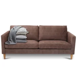 Costway Modern Fabric Couch Sofa Love Seat Upholstered Bed Lounge Sleeper 2-Seater Brown -Baxton Studio Sales Shop GUEST be3bdb2d 0d62 4956 bdf7 55295b77b56c