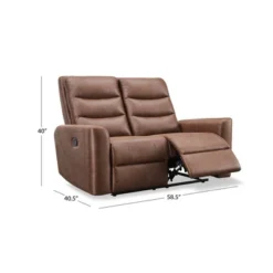Bernard Fabric Manual Reclining Loveseat Brown - Abbyson Living -Baxton Studio Sales Shop GUEST bed1d3ea 70e3 444d a55e 2c79f4c06e4d
