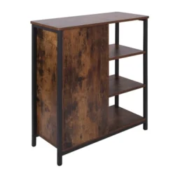 Wooden Storage Cabinet With Shutter Door And 3 Compartments Brown - Benzara -Baxton Studio Sales Shop GUEST c17b3be9 435e 46e2 9545 cafc7177904b