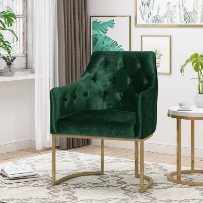 McDonough Modern Tufted Glam Accent Chair - Christopher Knight Home 1 McDonough Modern Tufted Glam Accent Chair - Christopher Knight Home