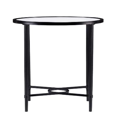 Dickinson Metal/Glass Oval Side Table Black - Aiden Lane 4 Dickinson Metal/Glass Oval Side Table Black - Aiden Lane - Image 4