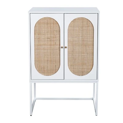 Arina Natural Rattan 2 Door High Accent Cabinet With Adjustable Shelf - The Pop Maison 2 Arina Natural Rattan 2 Door High Accent Cabinet With Adjustable Shelf - The Pop Maison - Image 2