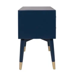 Knox 2 Drawer Side Table With Brass Accents - East At Main -Baxton Studio Sales Shop GUEST cb886573 81f4 4faf 8208 77985b630dc6