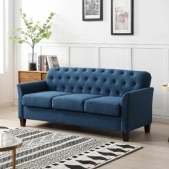Hilda 73"Wide Living Room Sofa With Flared Arms | ARTFUL LIVING DESIGN -Baxton Studio Sales Shop GUEST cea0078b 075d 40d7 b519 cc022f239c78