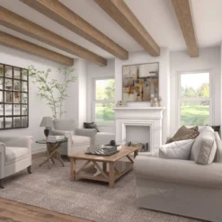 Log And Glass Round Accent Table Tan - Olivia & May -Baxton Studio Sales Shop GUEST cf7c4a95 e675 41d0 aba6 ab32931fcf04