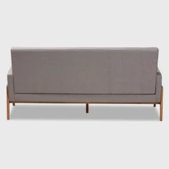 Perris Upholstered Wood Sofa Light Gray/Walnut - Baxton Studio -Baxton Studio Sales Shop GUEST d2bd87bf 8ee4 49ce b95d 03eda05ae235