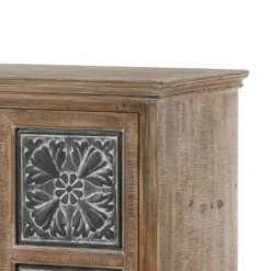 LuxenHome Farmhouse Wood And Metal 2-Drawer 2-Door Storage Cabinet. -Baxton Studio Sales Shop GUEST d2c72ba7 70e7 4493 960f 6d8df992b260