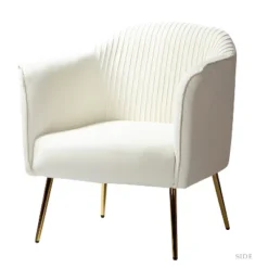 Velvet Barrel Chair With Goden Base Contemporary And Classic Velvet Accent Chair For Living Room | Karat Home -Baxton Studio Sales Shop GUEST d4bd2936 3601 46f4 af67 1c8ff0cacbdb